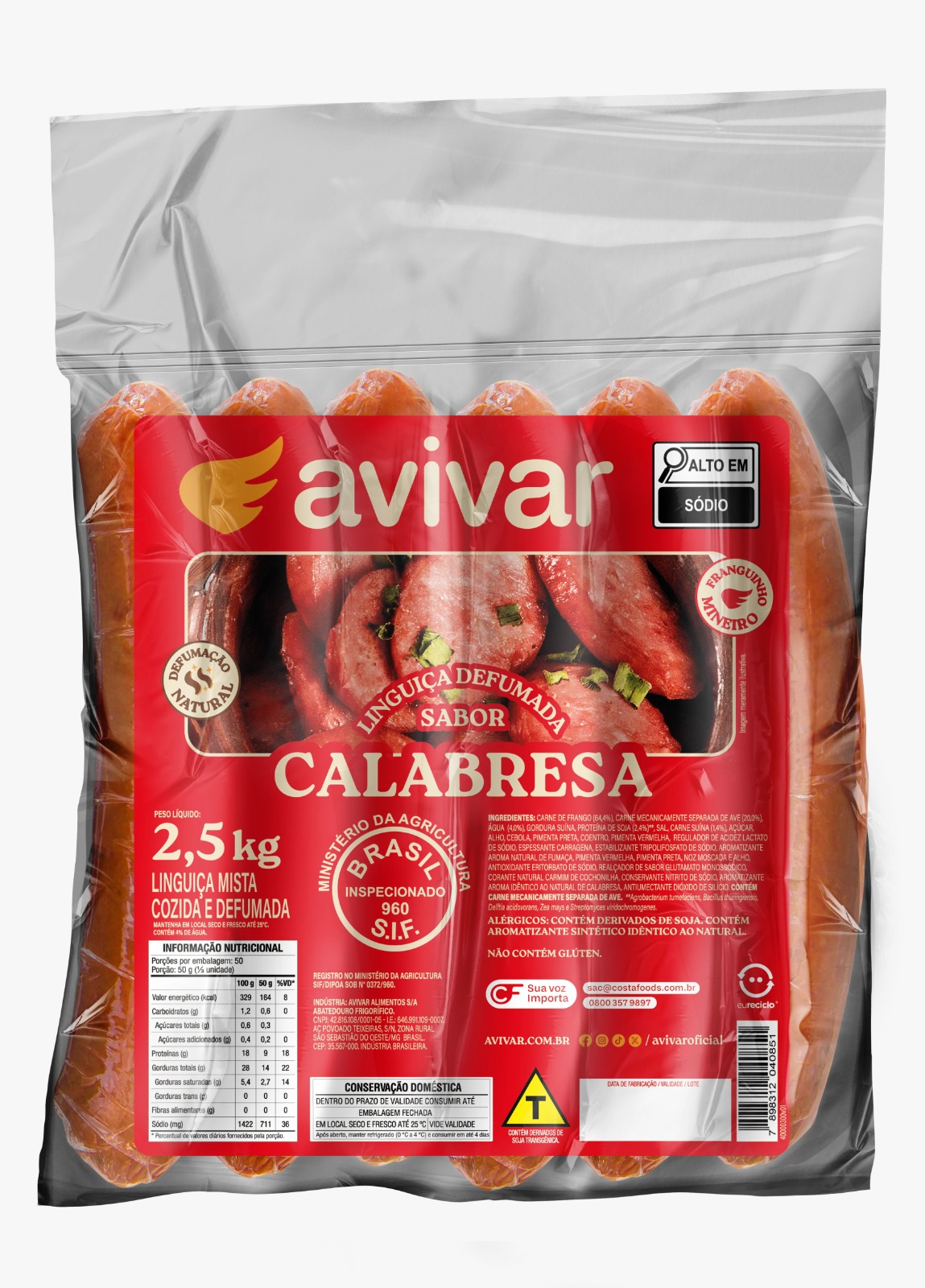 CALABRESA AVIVAR 2,5KG CX/6