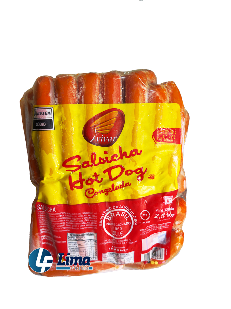 SALSICHA AVIVAR 2,5KG CX/8