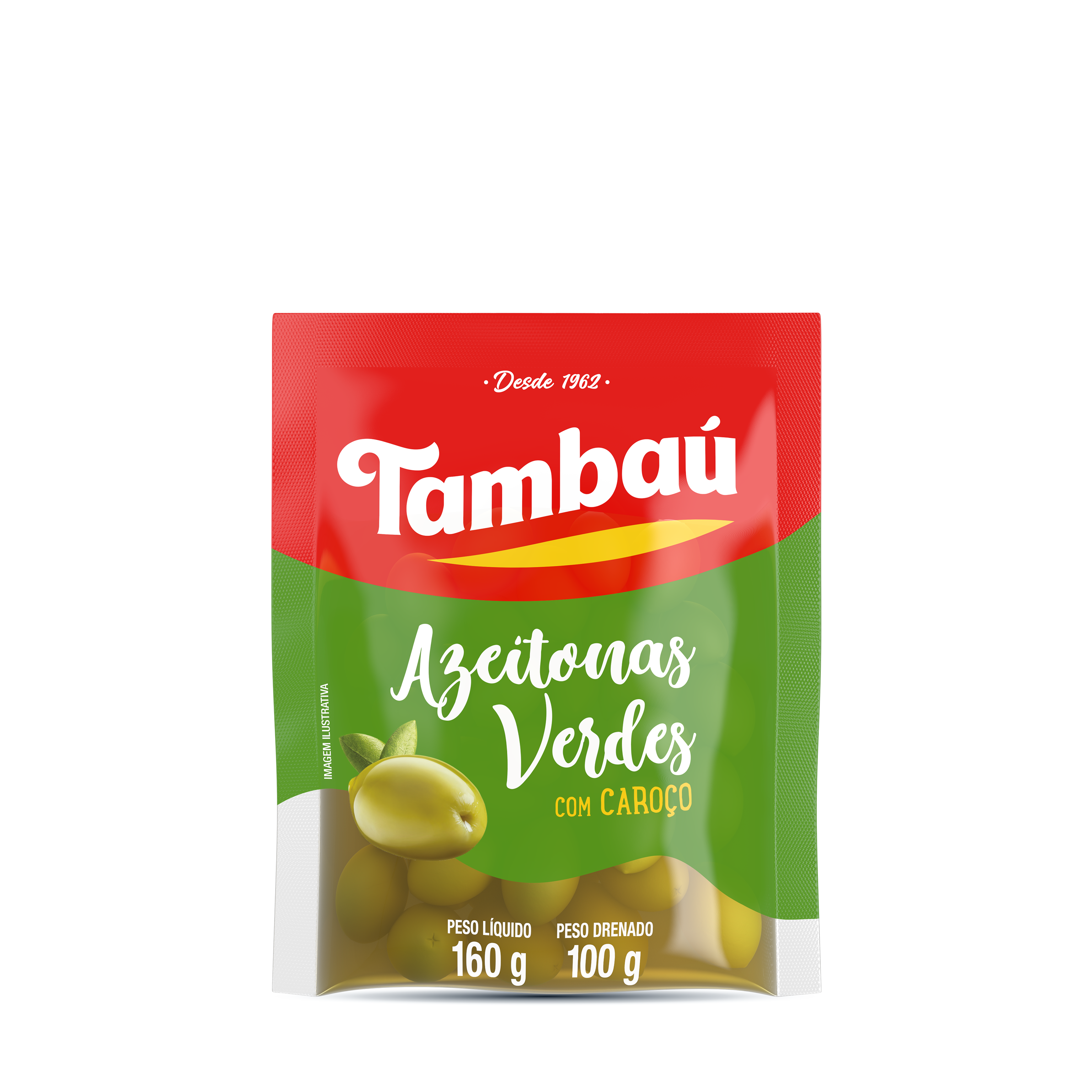 AZEITONA VERDE TAMBAU C/CAROÇO 6X100G
