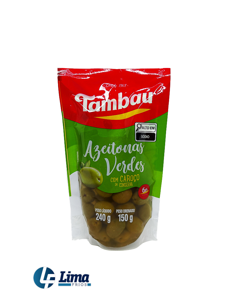 AZEITONA VERDE TAMBAU C/CAROÇO 6X150G