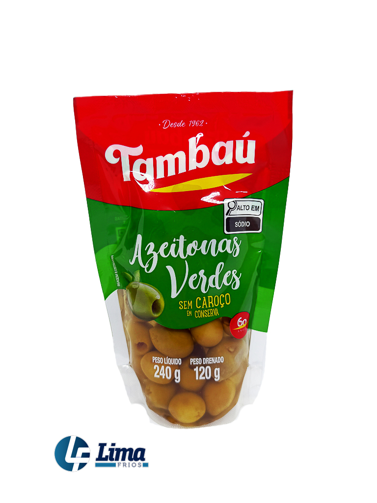 AZEITONA VERDE TAMBAU S/CAROÇO 6X120G