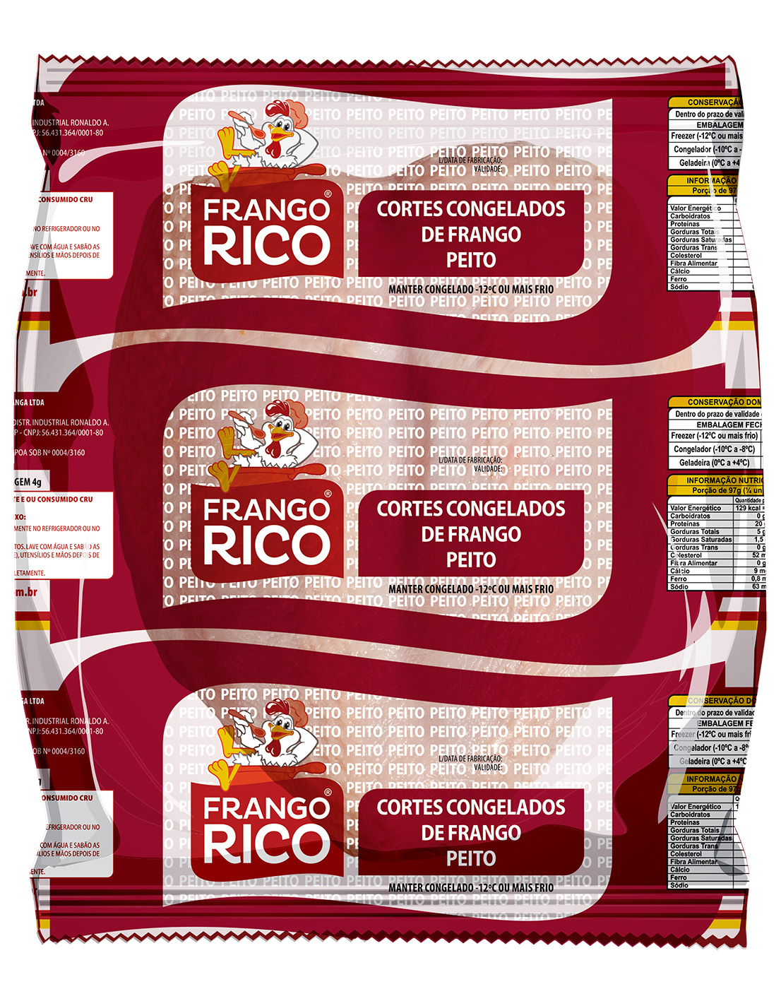 PEITO DE FRANGO C/OSSO IND RICO CX/20KG