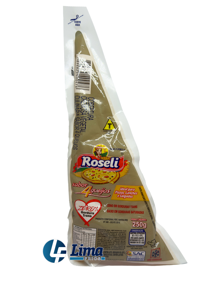 COBERTURA ROSELI 4 QUEIJOS 250G CX/30