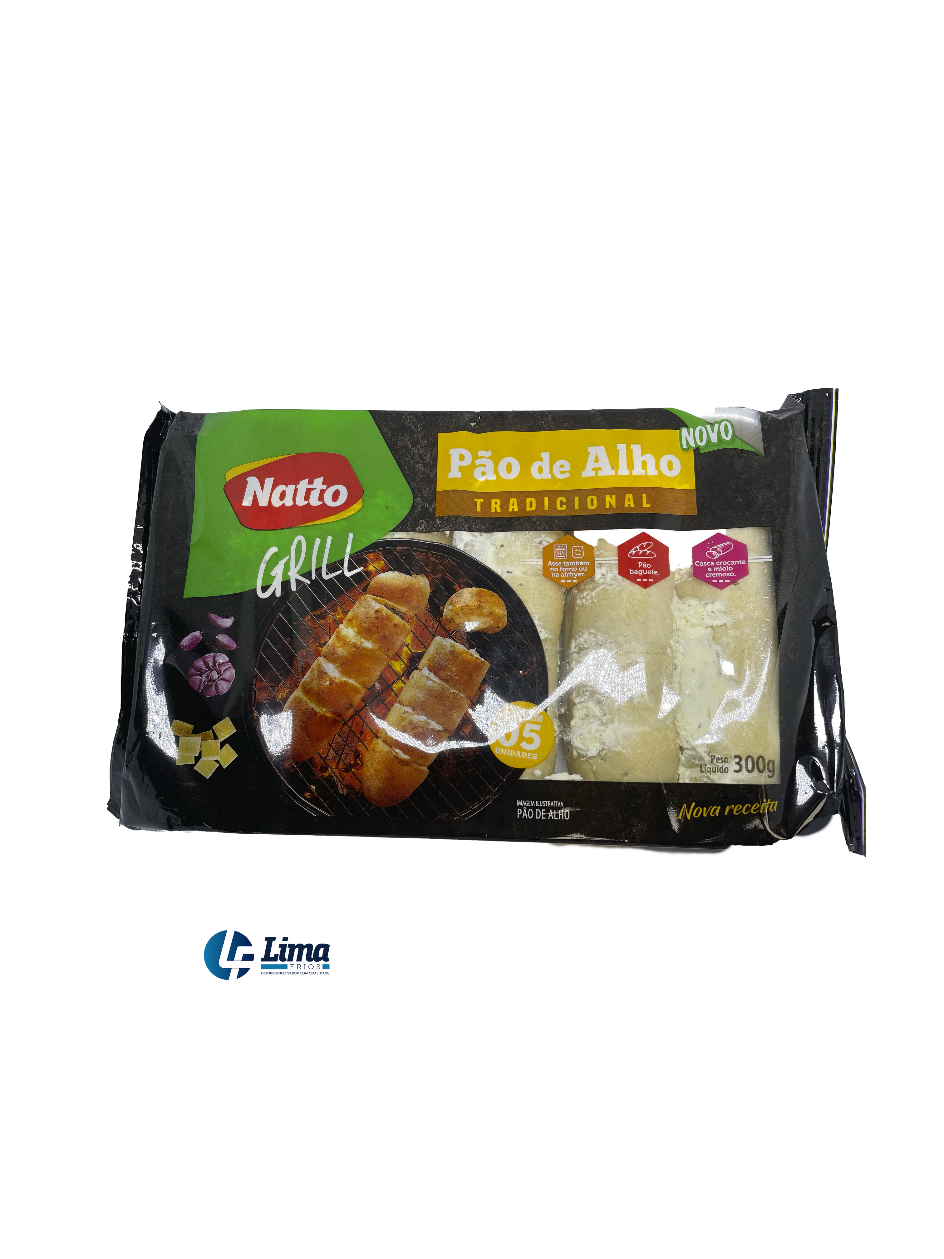 PAO DE ALHO TRADICIONAL NATTO 300G CX/12