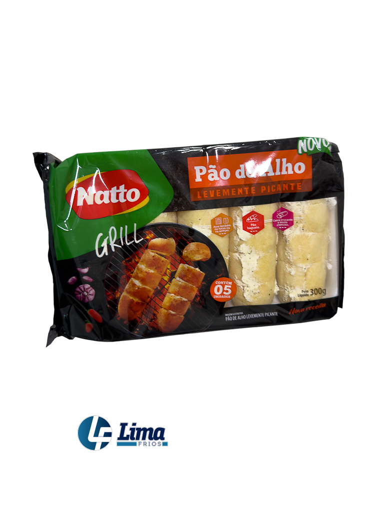 PAO DE ALHO PICANTE NATTO 300G CX/12