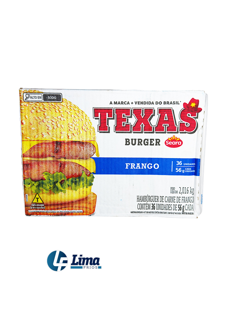 HAMBURGUER TEXAS BURGER FRANGO CX/36