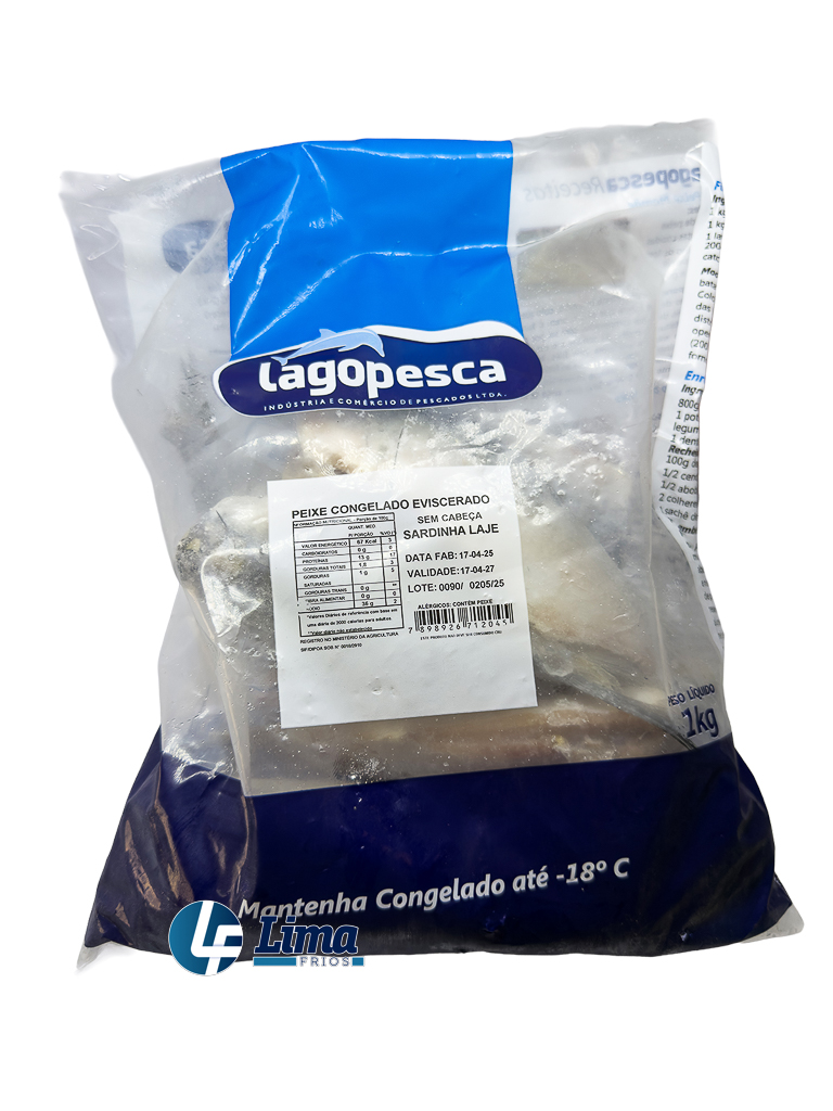 PEIXE SARDINHA EVISC PT LAGOPESCA CX/15