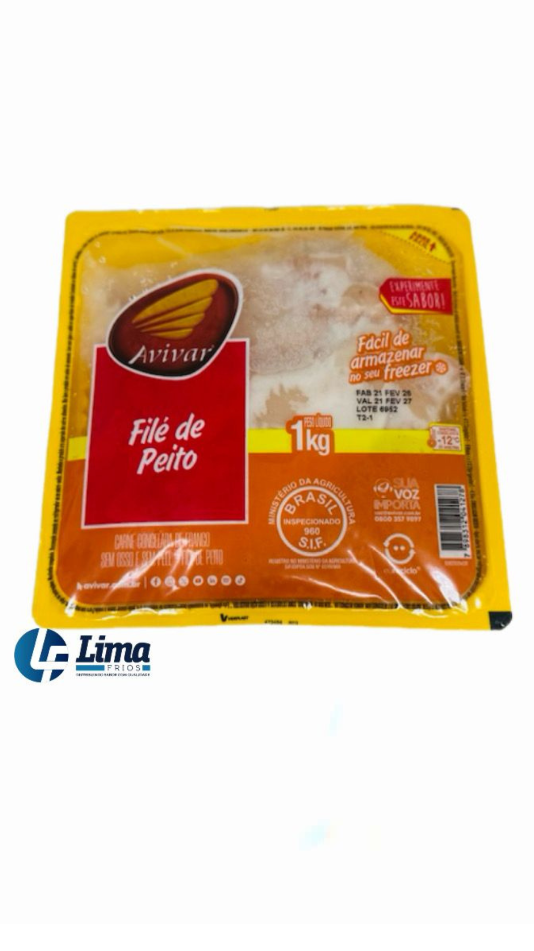 FILE DE PEITO BDJ AVIVAR 1KG CX/18