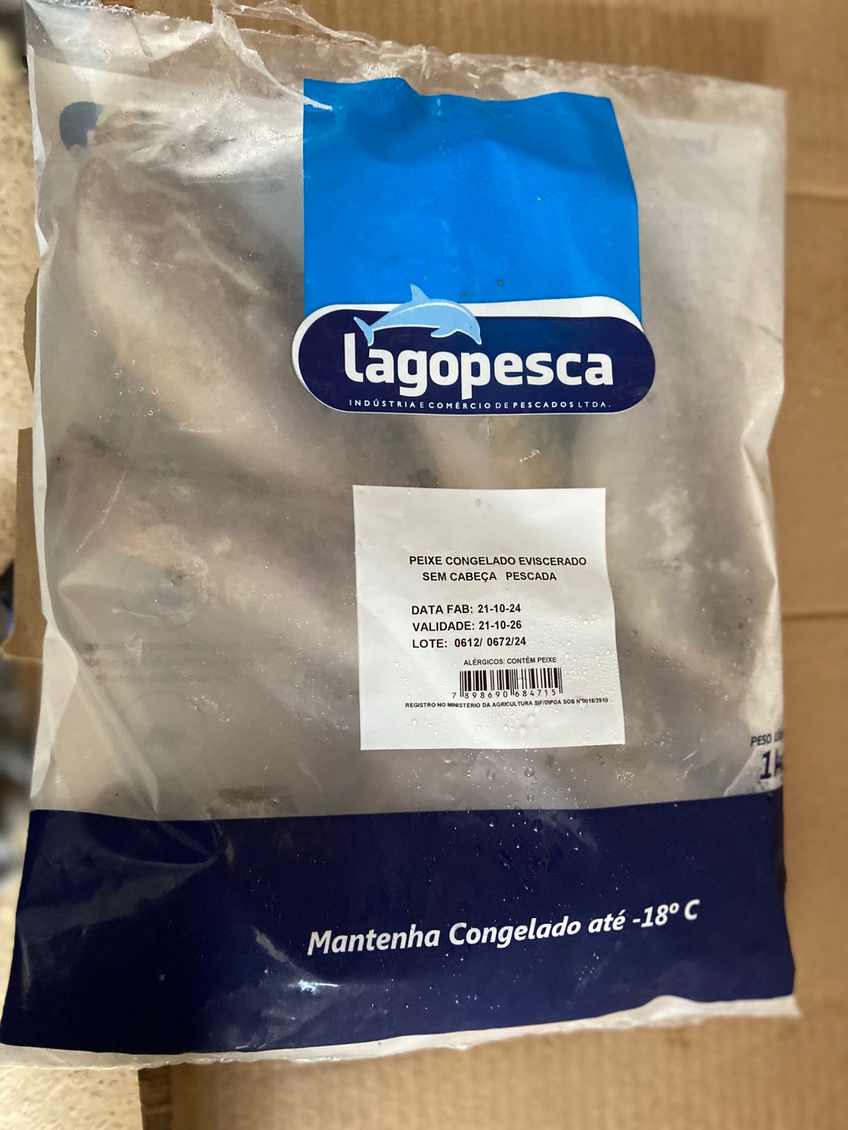 PEIXE PESCADA EVISC PT LAGOPESCA CX/15KG