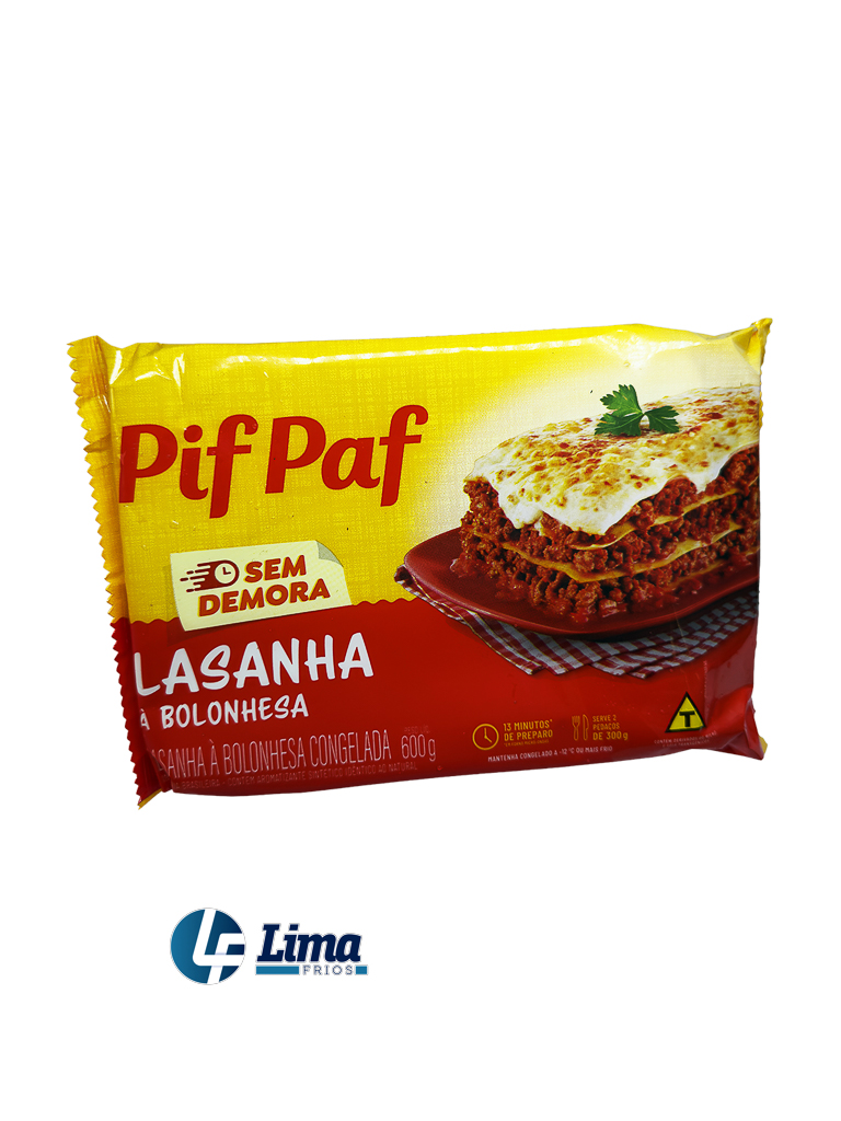 LASANHA PIF PAF BOLONHESA 600G CX/10