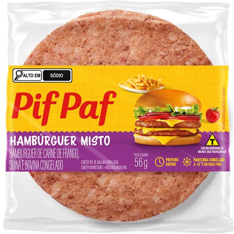HAMBURGUER PIF PAF MISTO CX/36