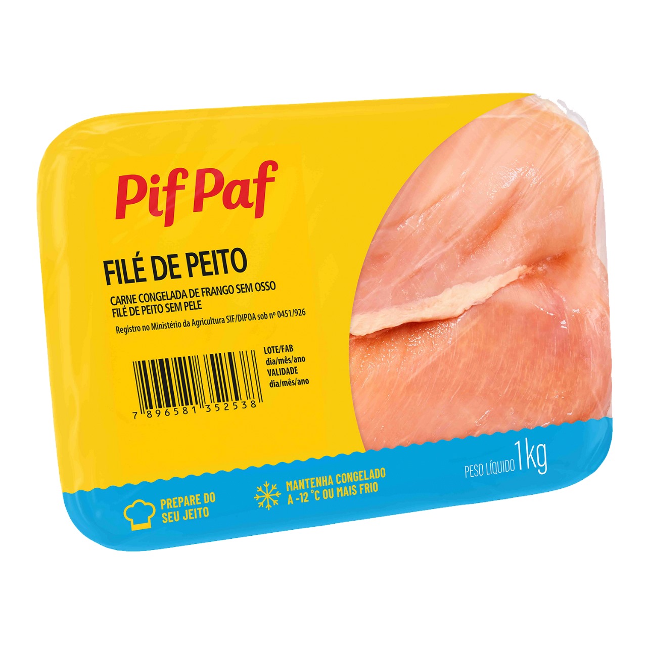 FILE DE PEITO BDJ PIF PAF 1KG CX/12KG