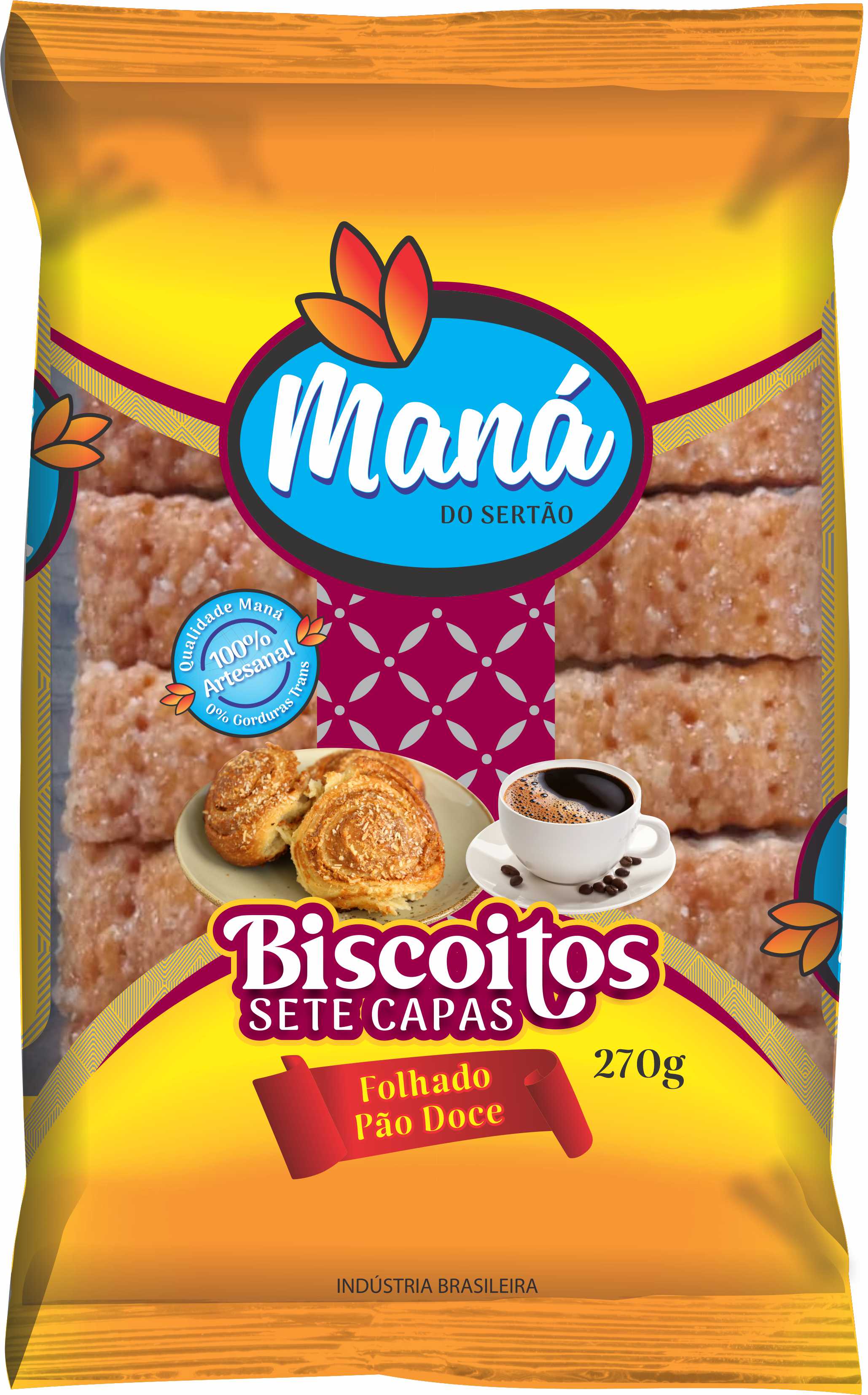 BISC MANA FOLHADO PAO DOCE 6X270G CX/4