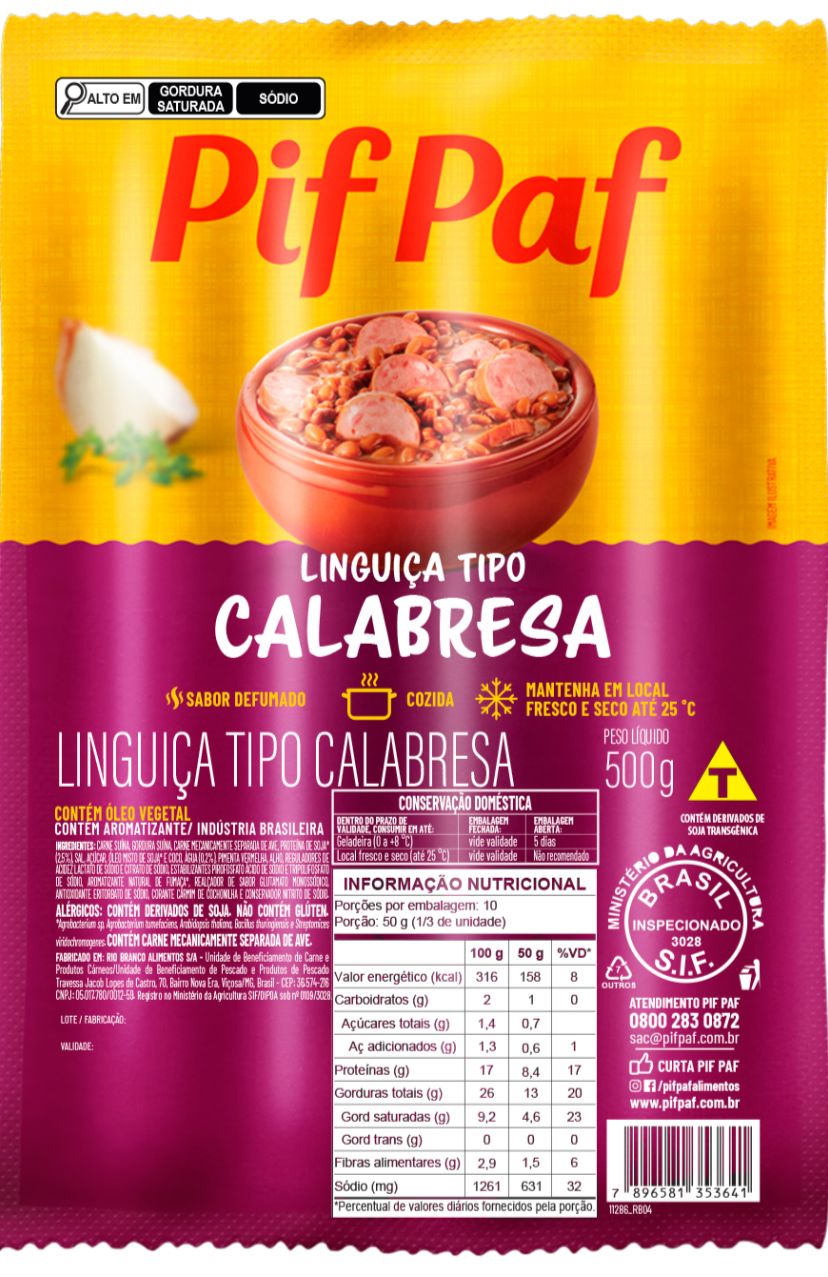 CALABRESA PIF PAF 500G CX/16PT