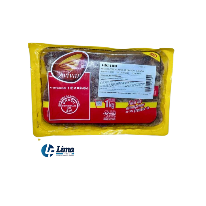 FIGADO DE FRANGO AVIVAR BDJ 1KG CX/18KG