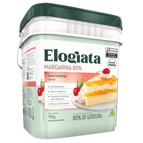 MARGARINA ELOGIATA BALDE 80% LPD 15KG