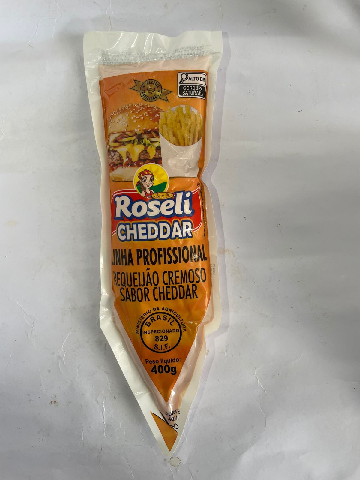 REQUEIJAO ROSELI CHEDDAR 400G CX/24