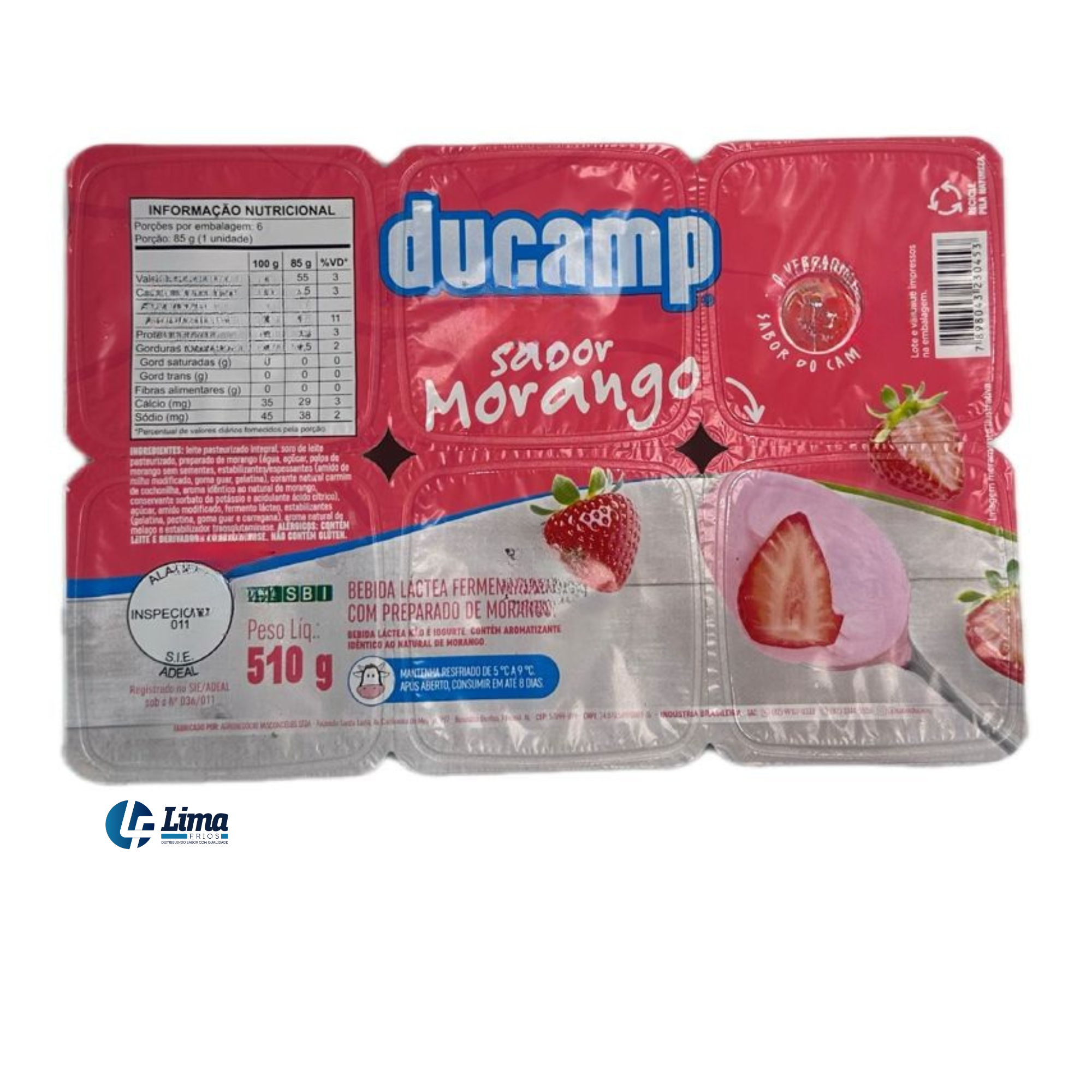 BEBIDA LACTEA  DUCAMP MORANGO BDJ 510G
